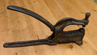 Antique Little Giant Rivet Press Tool - Cast Iron Mounts To Benchtop Or Handheld