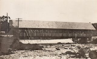 Concord,  Vt Rppc Covered Bridge On The Connecticut River C1930