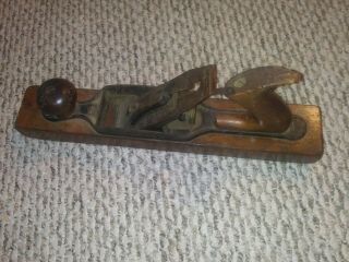 Antique Stanley Bailey No 26 Transitional Wood Plane 15 " Wooden Sole 1892