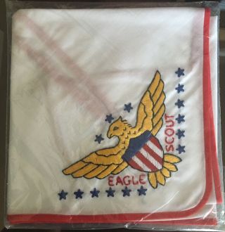 Vintage Eagle Scout Boy Scouts Embroidered Neckerchief Bsa Uniform Rank Chief