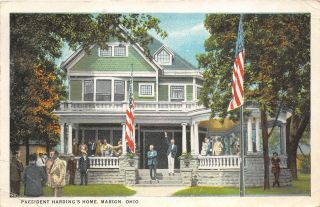 Marion Ohio 1925 Postcard President Warren G.  Harding 