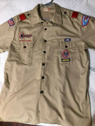 Official Boy Scout Bsa Uniform Shirt Adult Xl Current Eagle 1990 