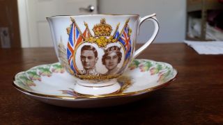 George Vi/elizabeth Commemorative Tea Cup & Saucer - 1939