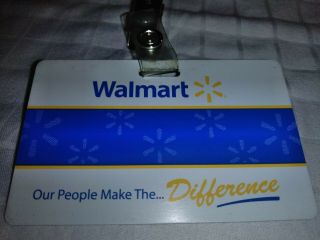 Walmart Associate Name Badge Blank Unisex Clip On Employee