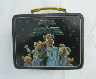 Vintage 1977 Pigs In Space Muppet Show Metal Lunch Box King - Seeley No Thermos