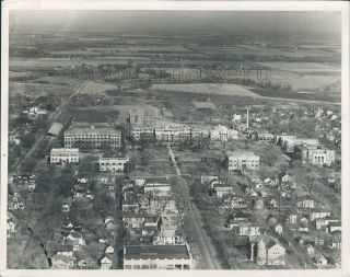 1932 Press Photo Aerial Kansas State Teachers College Campus At Emporia 1930s