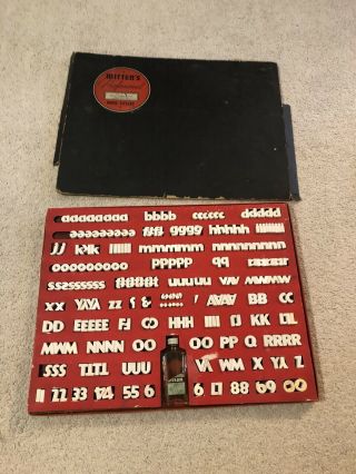 Vintage Mitten ' s Movie Titler Alphabet Letters,  Numbers,  For Crafts,  Etc. 3
