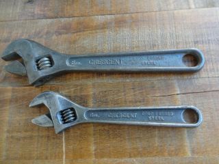 Vintage Crescent Adjustable Wrench Set 8in.  And 6in.  Crescent Tool Co.  Jamestown