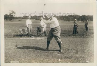 Press Photo Us Senator Future President Warren Harding Playing Golf