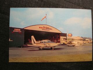 Postcard Winkler Aviation Cessna Service Airport Hangar Esso Hendersonville Nc