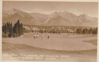 Banff Springs Golf Course Vintage Postcard Real Photo Rppc Bw Canada 96 27 E