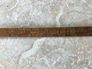 VINTAGE CLEVELAND RULE CO.  LOG LOGGING LUMBER TALLY STICK TOOL RARE LOOK 4