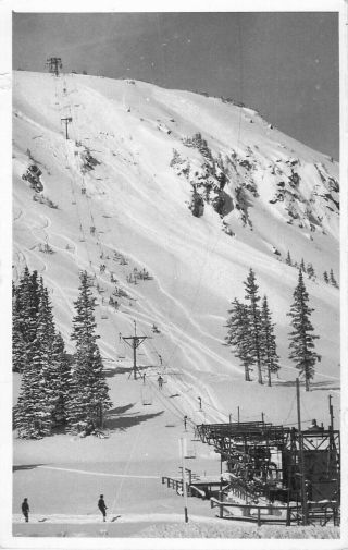1959 The Ski Lift At Fraser,  Colorado Real Photo Postcard/rppc