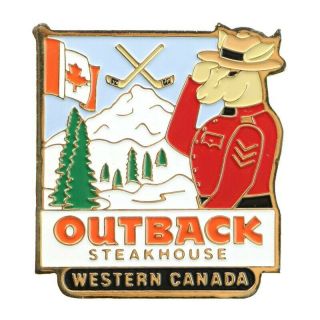 Outback Steakhouse Western Canada Mountie Hockey Lapel Pin