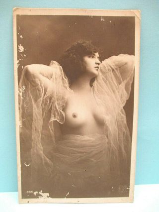 La Rotofotografica 066 Antique Rppc 1921 Nude Bust Retro Italian Posted Postcard