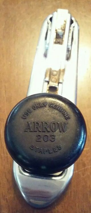 Vintage Arrow Fastener Co Chrome Stapler 203 2