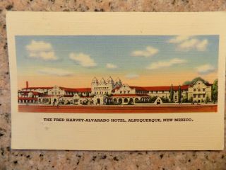 Fred Harvey Alvarado Hotel Albuquerque Nm On Route 66 Post Card & S&h