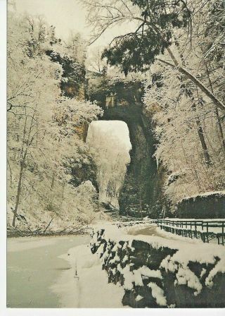 Postcard - Va - Virginia Natural Bridge Snow Covered Winter Unposted