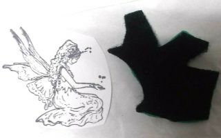 Fairy with her hand out rubber stamp fantasy stamps fairies fae faerie lady girl 3
