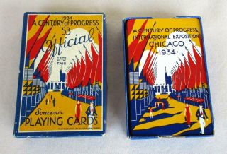 1934 Chicago A Century Of Progress 53 Official Views Of The Fair Playing Cards
