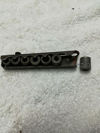 Vintage 7 Piece Indestro Mfg.  Socket Wrench Set Chicago,  Illinois Usa