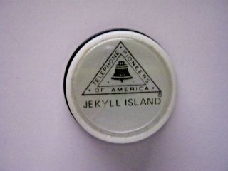 Vtg Bell Jekyll Island,  Georgia Telephone Pioneers Of America Pen Pencil Holder