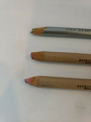 Vintage 2 Dixon Rubacore 854 Typewriter & Ink Eraser Pencils & 853 with Brush 3