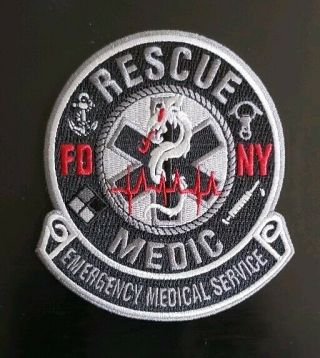Fdny Ems Rescue Medic Subdued Patch Emt Paramedic Nyc