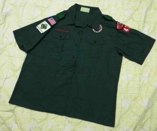 Venturing Official Bsa Boy Scouts Uniform Shirt Green Adult Lady 206 Size Xl