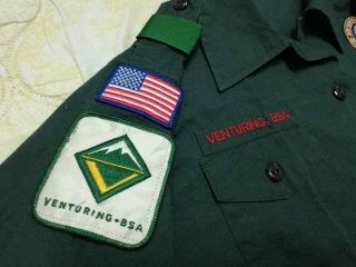 Venturing Official BSA Boy Scouts Uniform Shirt Green Adult Lady 206 Size XL 2