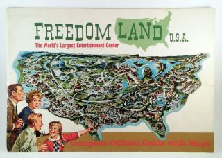 Freedom Land Usa Complete Official Guide With Maps Brochure 1960 York