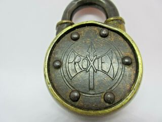 Vintage Brass Protex Lock 2 x 3 inches No Key 3