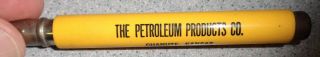 Vintage Bullet Pencil Petroleum Co.  Chanute Kansas Tank Wagon Service Oil Gas Us