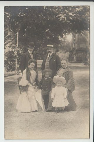Prince & Pss Friedrich To Wied With Their Family Rare Group Photo