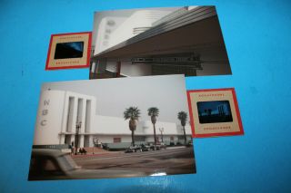 Two Color Photos With Slides Of Nbc Radio Studio In Los Angeles 1930 