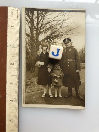Poland Warsaw Policeman Family Real Photo Postcard Pre World War 2