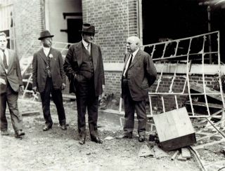 1923 Vintage Photo Herbert Hoover At Bureau Of Standards Explosion Washington Dc