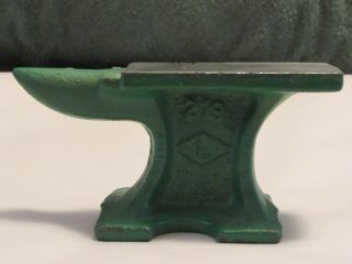 Vintage Green 219 L Cast Iron Mini Anvil