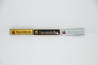 Set Of Three Vintage Apple Computer Macintosh Lapel Pins