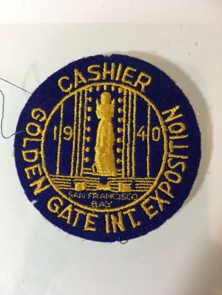 1940 Golden Gate Expo Cashiers 3 " Sew On Patch