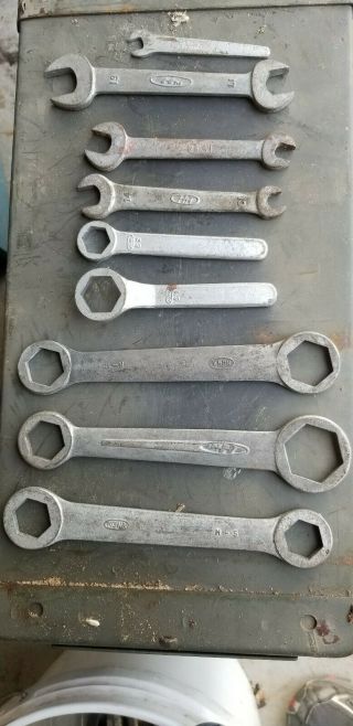 Set Of 9 Vintage Hm Honda Motor Co Wrenchs