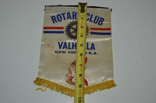 Vintage Mid Century VALHALLA York Rotary International Club Banner Flag Rare 4