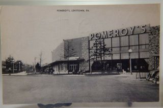 Pomeroys Department Store,  Levittown,  Pa Postcard - The Mayrose Co 1954