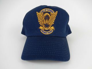 Vtg Chp California Highway Patrol Chips Patch Baseball Cap Hat Navy One Size
