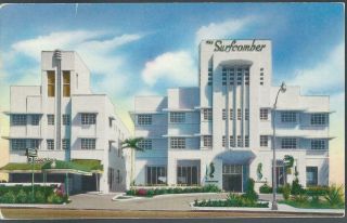 1952 The Seacomber - Surfcomber Hotel Miami Beach Florida Postcard