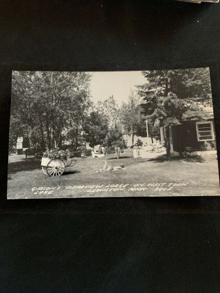 1965 Rppc Woman Topless Sunbathing Gibson’s Lake Clearview Lodge Lewiston Mich.