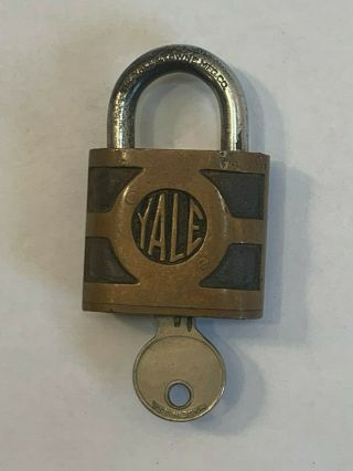 Vintage Yale Padlock w/Keys Brass Lock Pad Lock Key 1 3