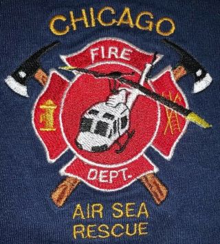 Chicago Fire Department Air Sea Rescu T - Shirt Xl Cook County Illinois Il Fdny