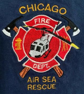 Chicago Fire Department Air Sea Rescu T - shirt XL Cook County Illinois IL FDNY 3