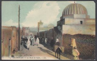 Tunisia Kairouan Cds / Ppc; La Route De Gafsa Postcard: Bromsgrove,  Worcs; 1910
